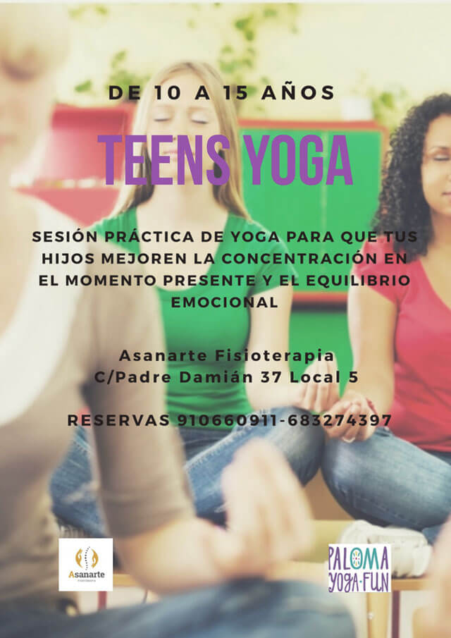 Yoga para niños y adolescentes en Asanarte